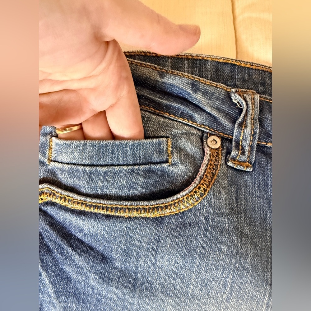 Vintage Y2K 90’s C Pink denim shorts faux suede pockets western cowgirl jr 13 - Picture 5 of 10